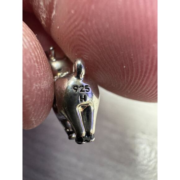 Sterling Silver Chamilia 925 Rudolph Red Nose Crystal Collar Charm Bracelet New - Picture 4 of 6